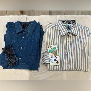 Robert Graham dress shirts lot of 2 shirts XXXL